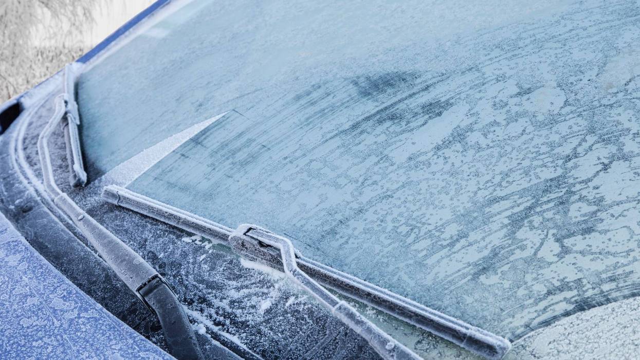 Frost on windshield