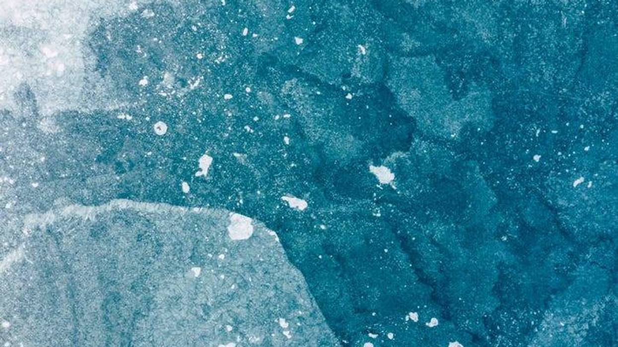 Frozen lake