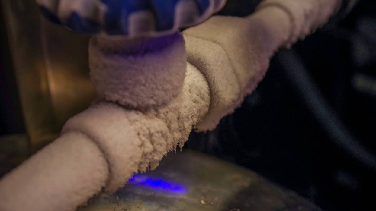Frozen pipes.