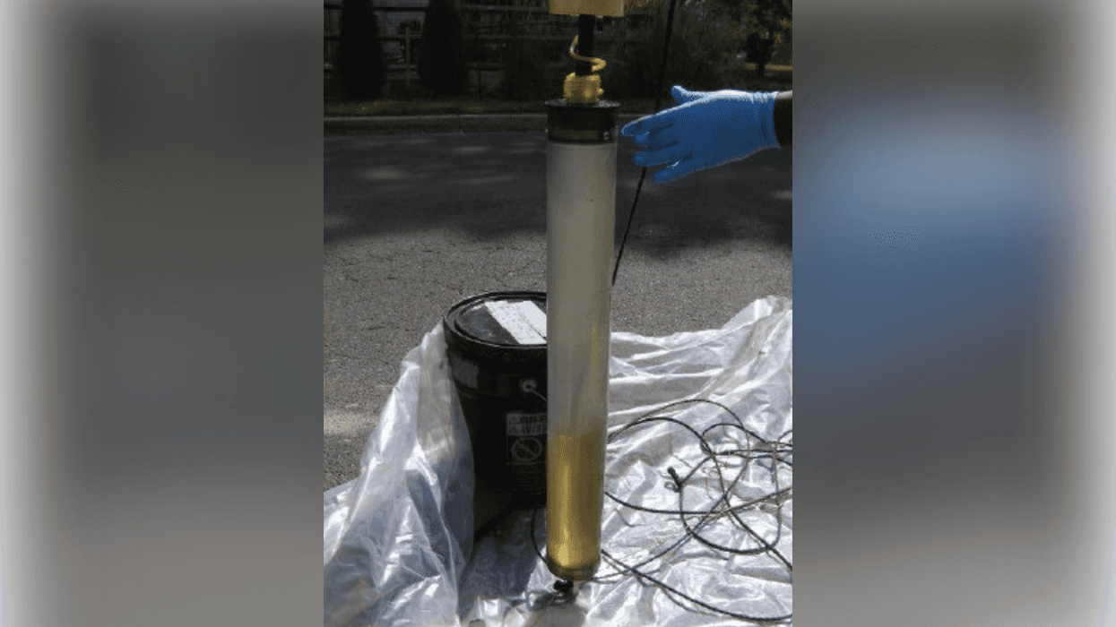 Fuel contaminants found in a skimmer from a recovery well, Sept. 2, 2025.