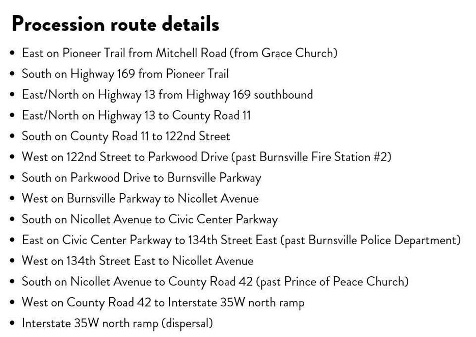 Funeral, Burnsville, Procession