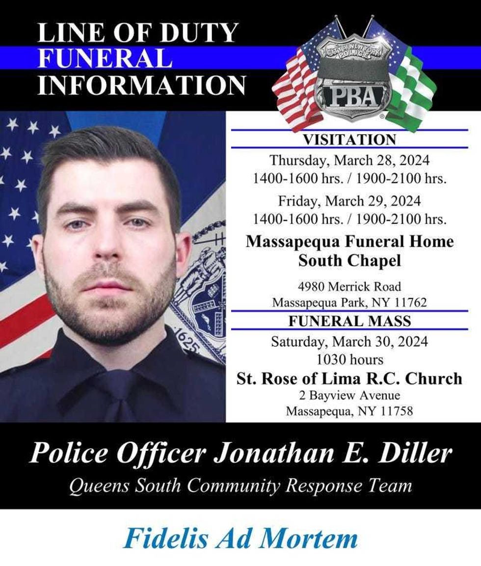 Funeral details for Officer Jonathan Diller.