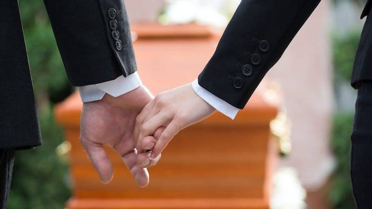 Funeral Home, Casket, Coffin, Funeral, Couple Holding Hands