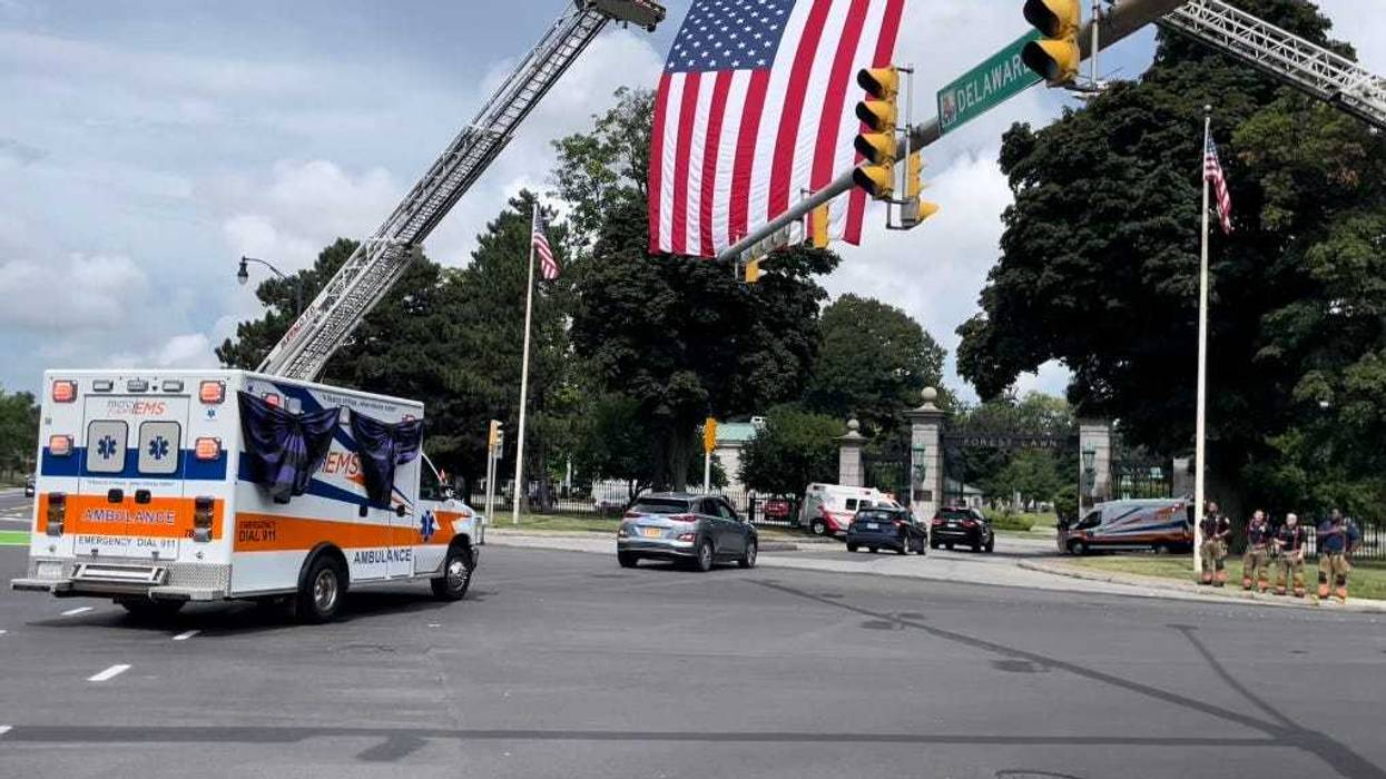 Funeral procession for Douglas Baker