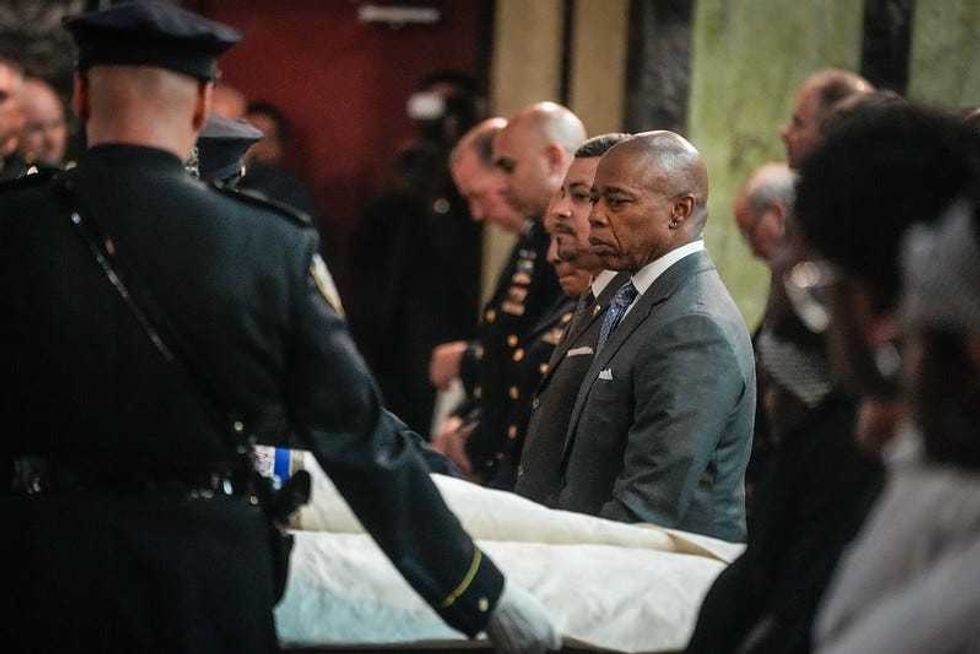 Funeral service held for NYPD Officer Edgar A. Ordonez at St. Anselm Roman Catholic Church in the Bronx on Wednesday, July 18, 2024.