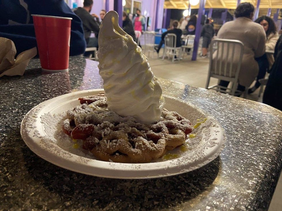 Funnel cake at Knotts Berry Farm