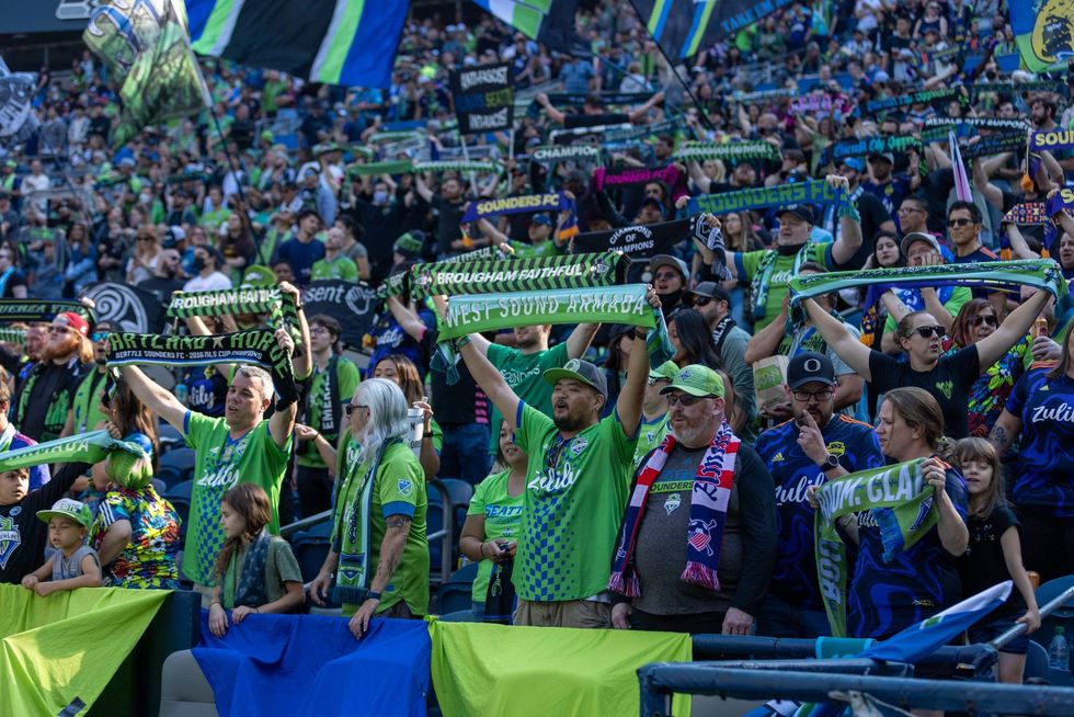 GA section at Lumen Field Sounders FC soccer match