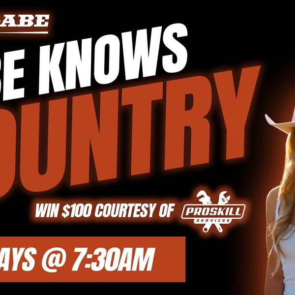 "Gabe Knows Country" radio show on KMLE 107.9. Gabe (in hat) hosts, win $100!