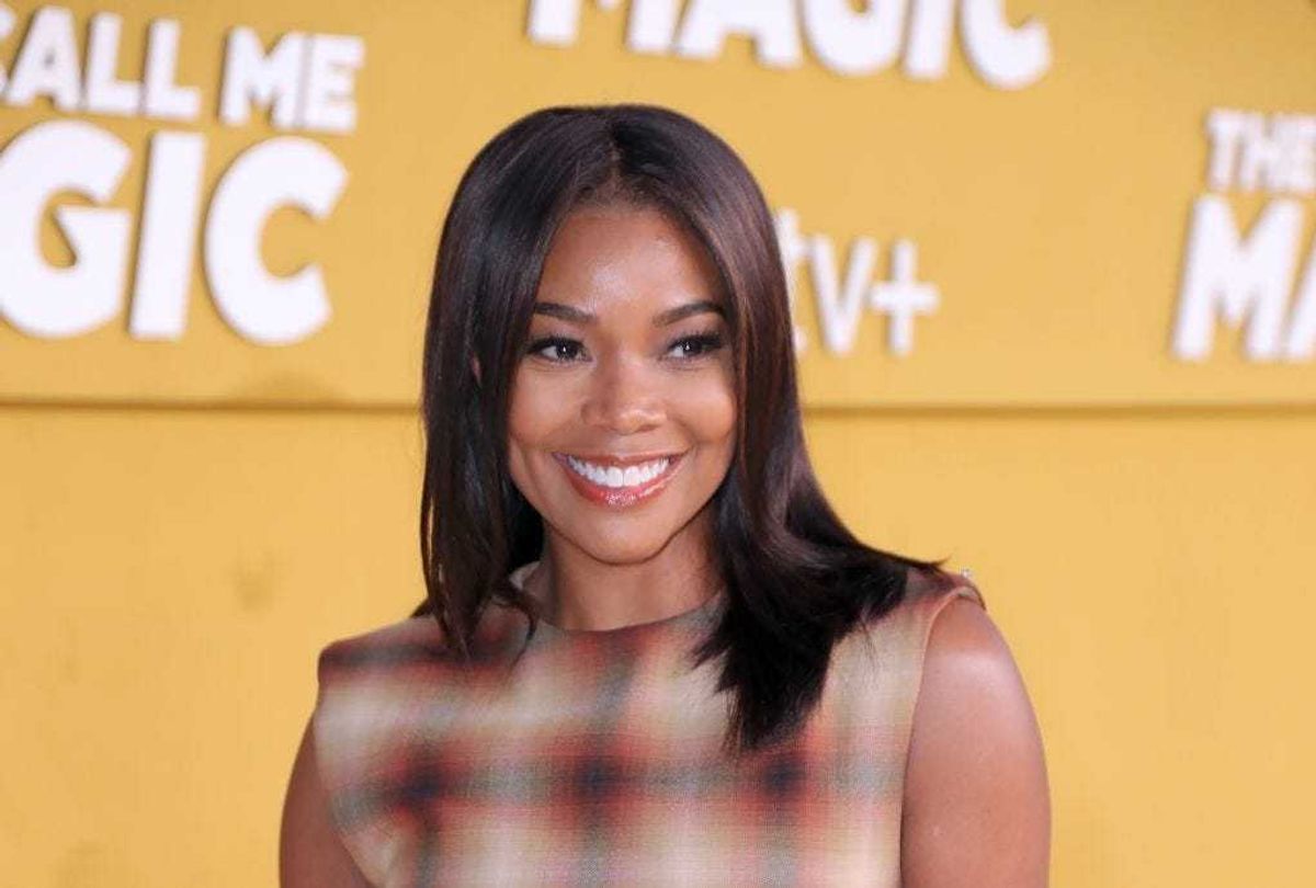 Gabrielle Union attends the Los Angeles premiere of Apple's "They Call Me Magic" at Regency Village Theatre on April 14, 2022 in Los Angeles, California