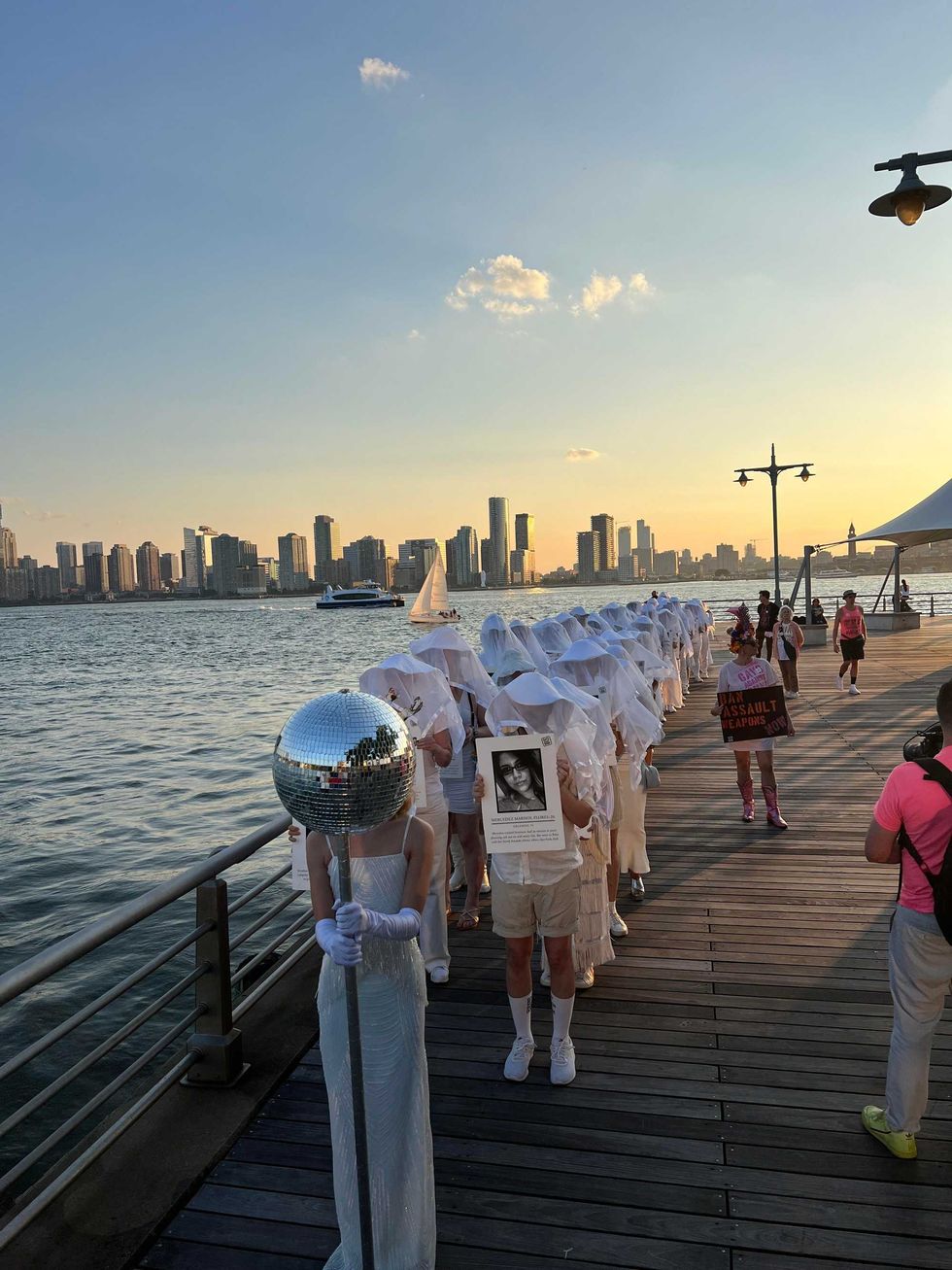 GAG Vigil and Silent Procession marking eight years since the Pulse nigthclub massacre in Hudson River Park on June 12, 2024.