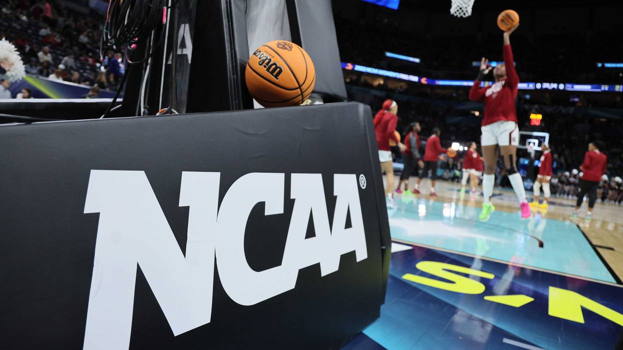 Game ball before the South Carolina Gamecocks against the Connecticut Huskies in the championship game of the 2022 NCAA Women's Basketball Tournament at Target Center on April 03, 2022 in Minneapolis, Minnesota.