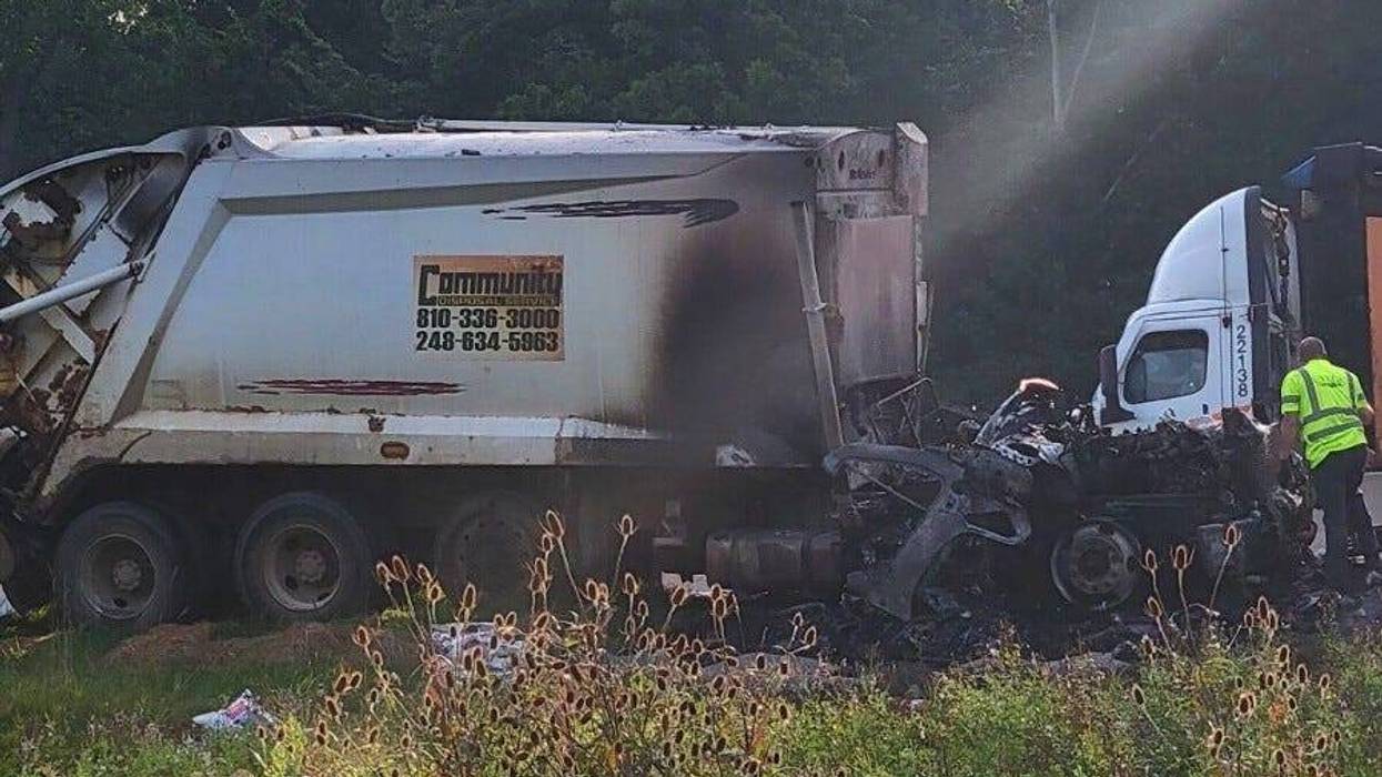garbage truck explodes