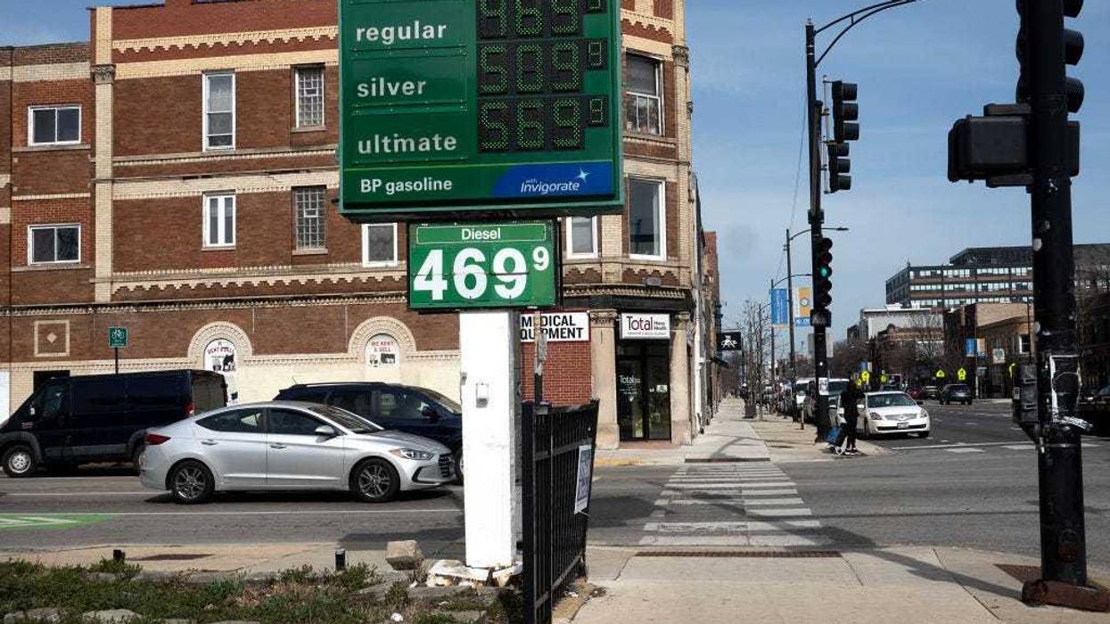 Gas prices are displayed at a gas station on March 12, 2024 in Chicago, Illinois. Gas prices climbed 3.8% percent in February after falling 3.3% the previous month. The Consumer Prices Index showed prices overall rose .04% for the same month which was more than analysts had expected and the largest increase since September. (Photo by Scott Olson/Getty Images)