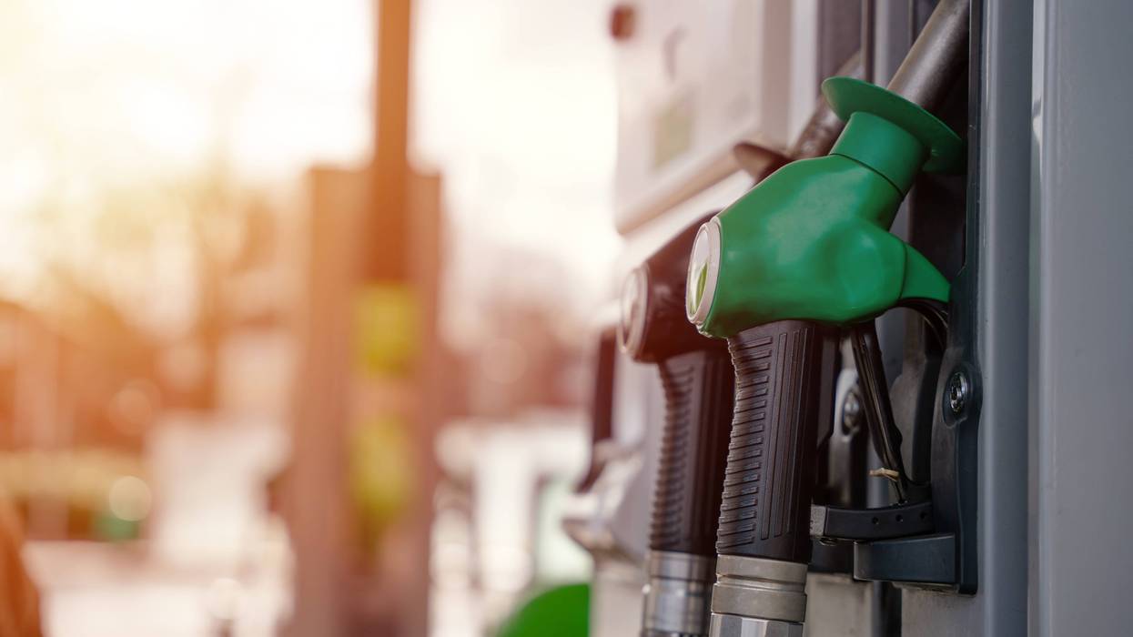 gas pump close up