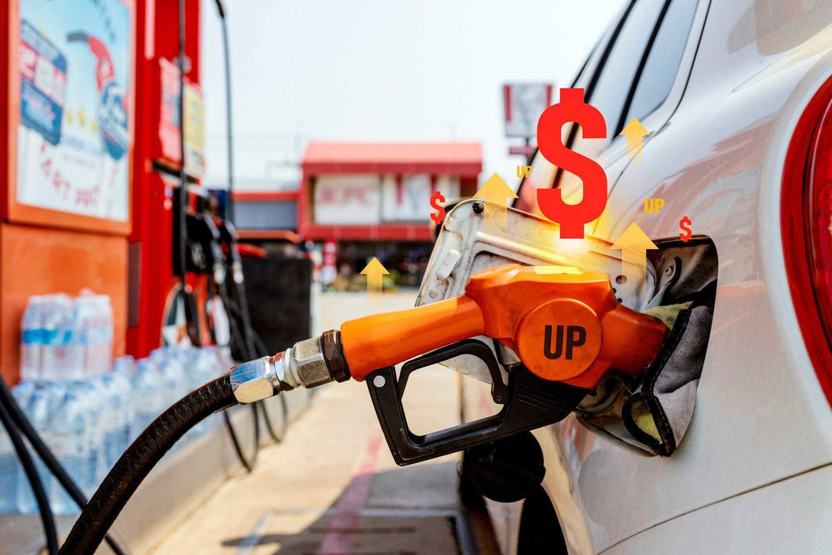 Gas pump stock photo