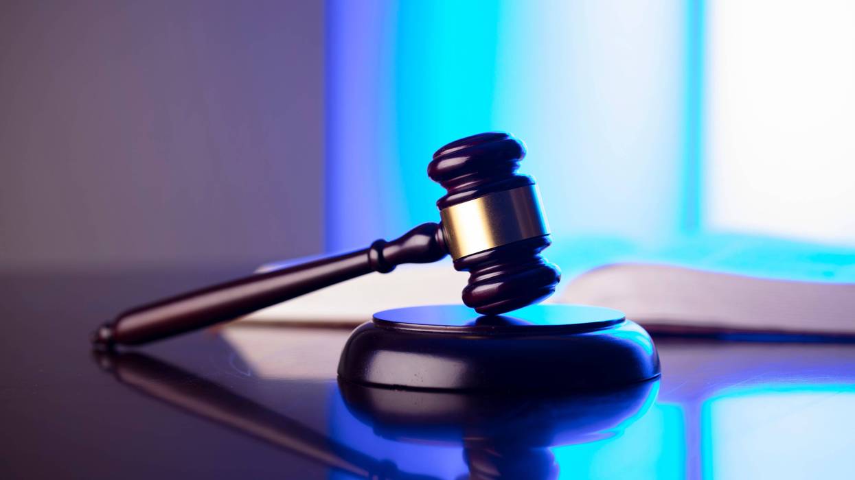 Gavel and its reflection