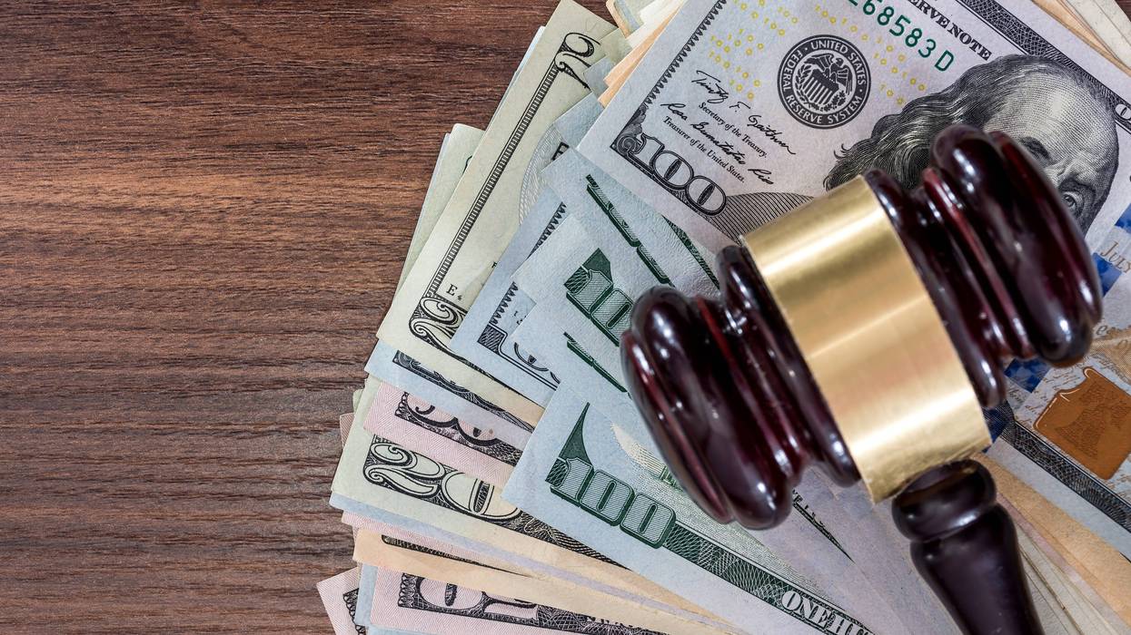 Gavel and money