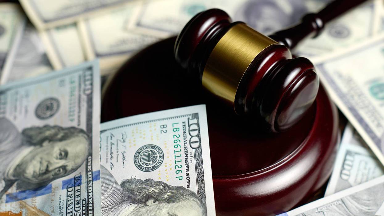 Gavel and money