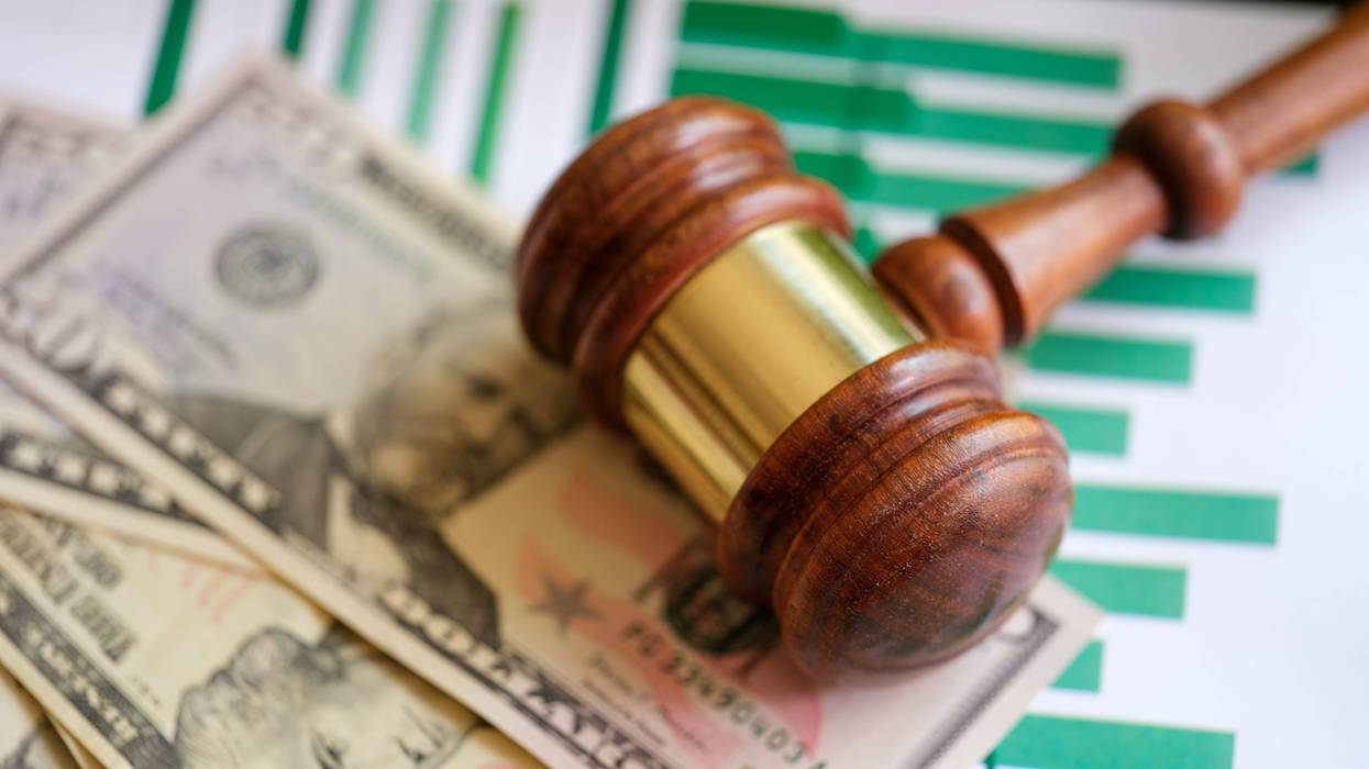 Gavel and money
