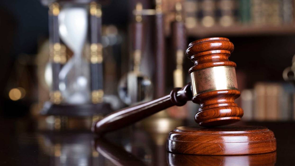 Gavel on in a courtroom.