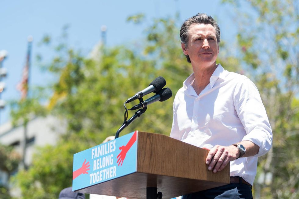 Gavin Newsom attends
