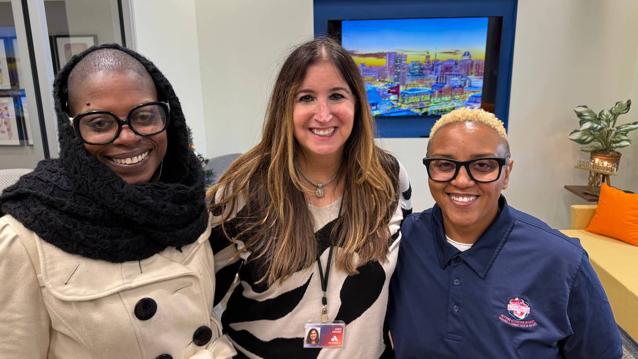 GBUL Interim CEO Shea Rice with Gina Crash and French Jackson, GBUL Restaurant Accelerator Program Participant & Chef/Owner of French Toast Connection