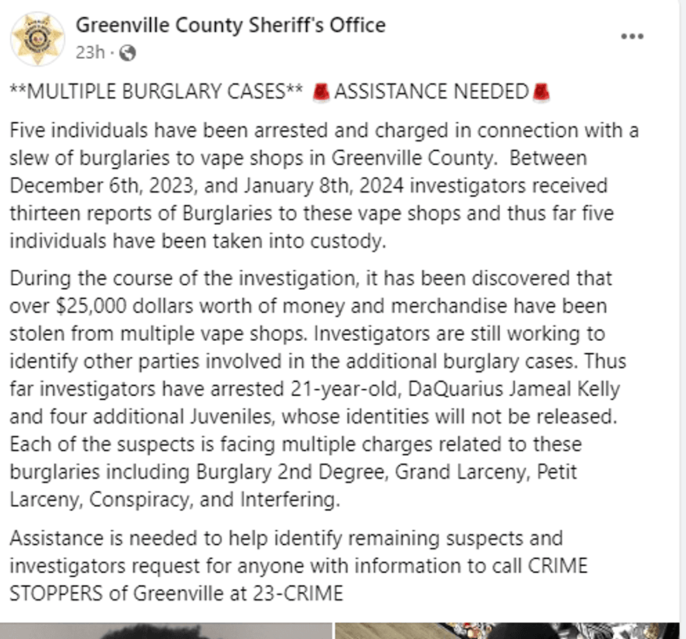 GCSO Facebook Page