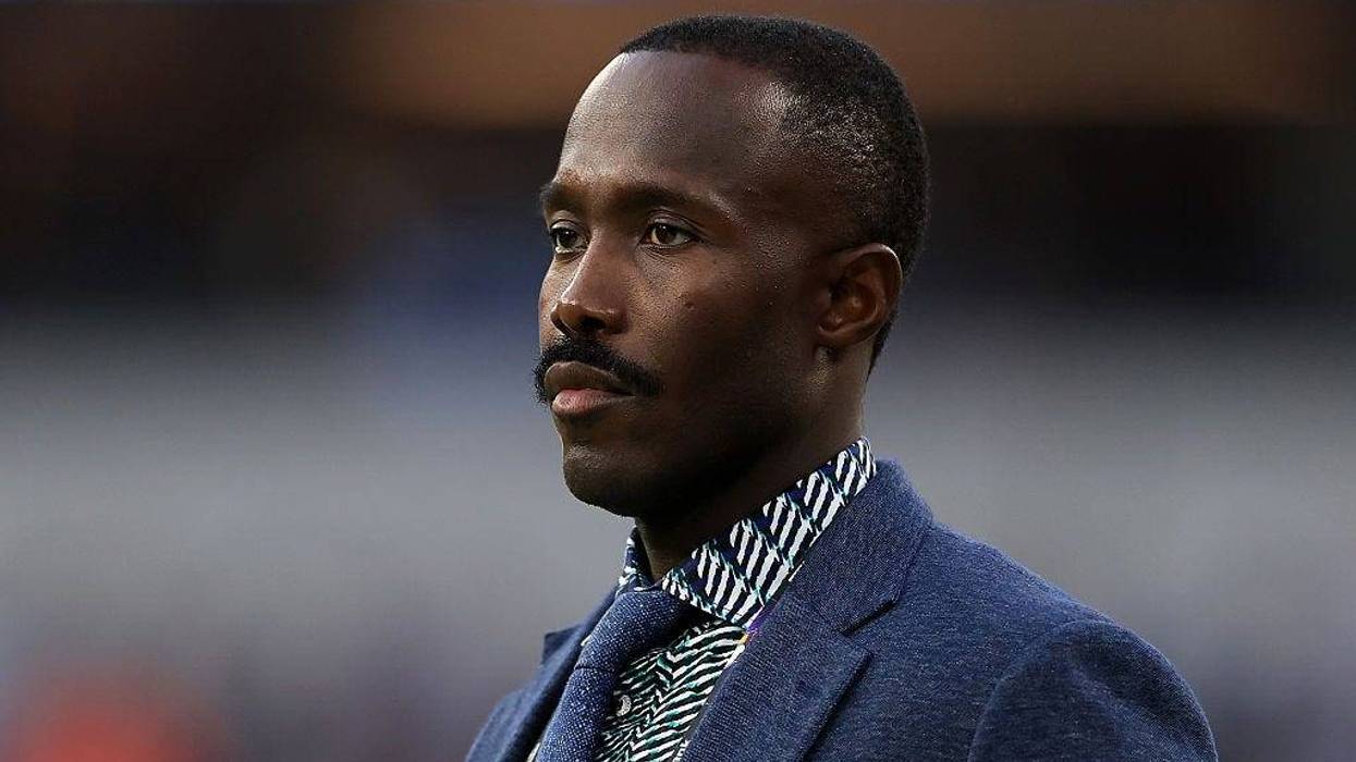 General Manager Kwesi Adofo-Mensah of the Minnesota Vikings looks on before the game against the Los Angeles Chargers at SoFi Stadium on October 23, 2025 in Inglewood, California.