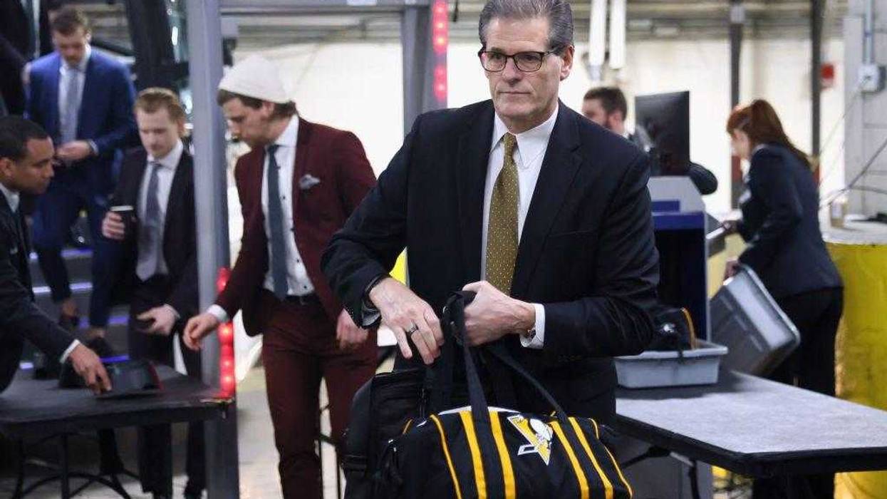 General manager Ron Hextall of the Pittsburgh Penguins arrives for the game against the New York Rangers