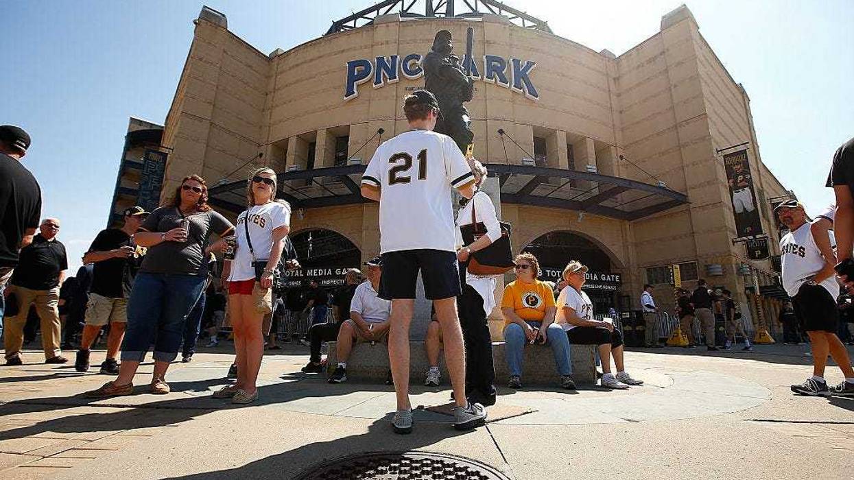 General view as fans enter PNC Park prior to the Opening Day game between the Pittsburgh Pirates and the Detroit Tigers