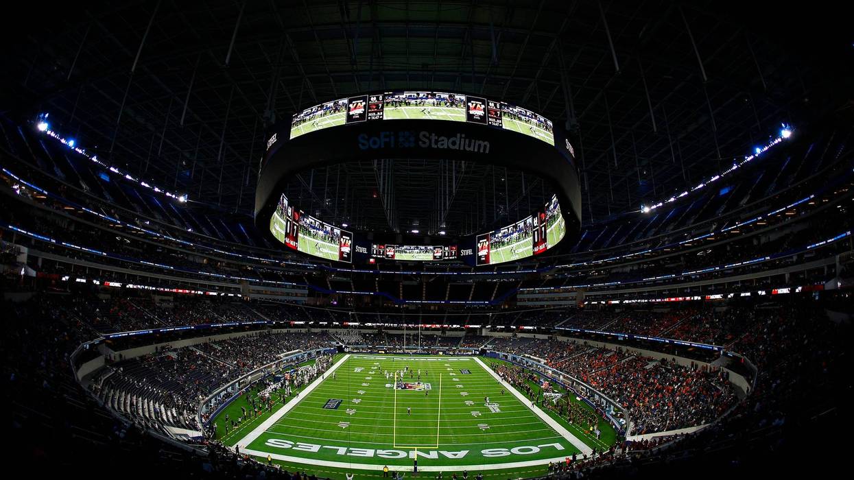 General view of the SoFi Stadium during the Jimmy Kimmel LA BOWL Presented by Stifel on December 18, 2021 in Inglewood, California.