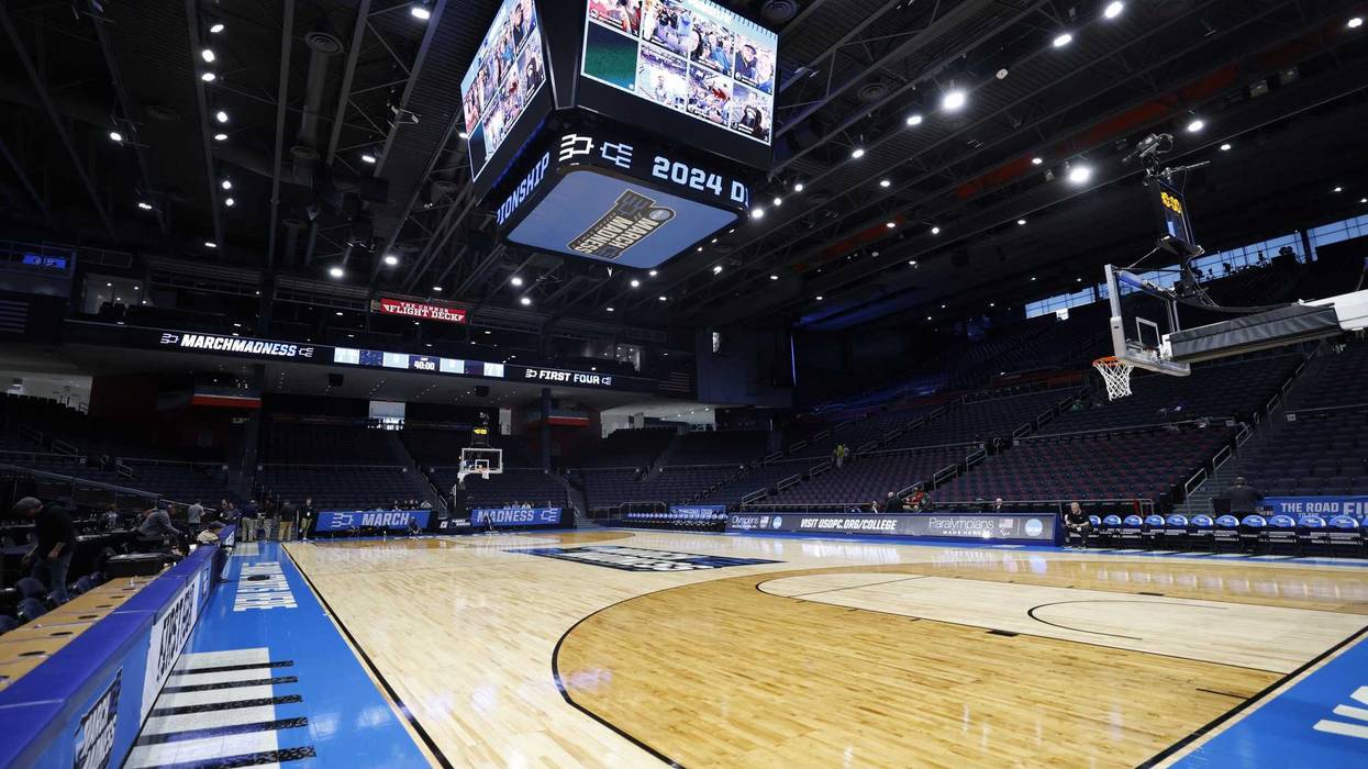 General view of the stadium at the NCAA Tournament First Four Practice at UD Arena.