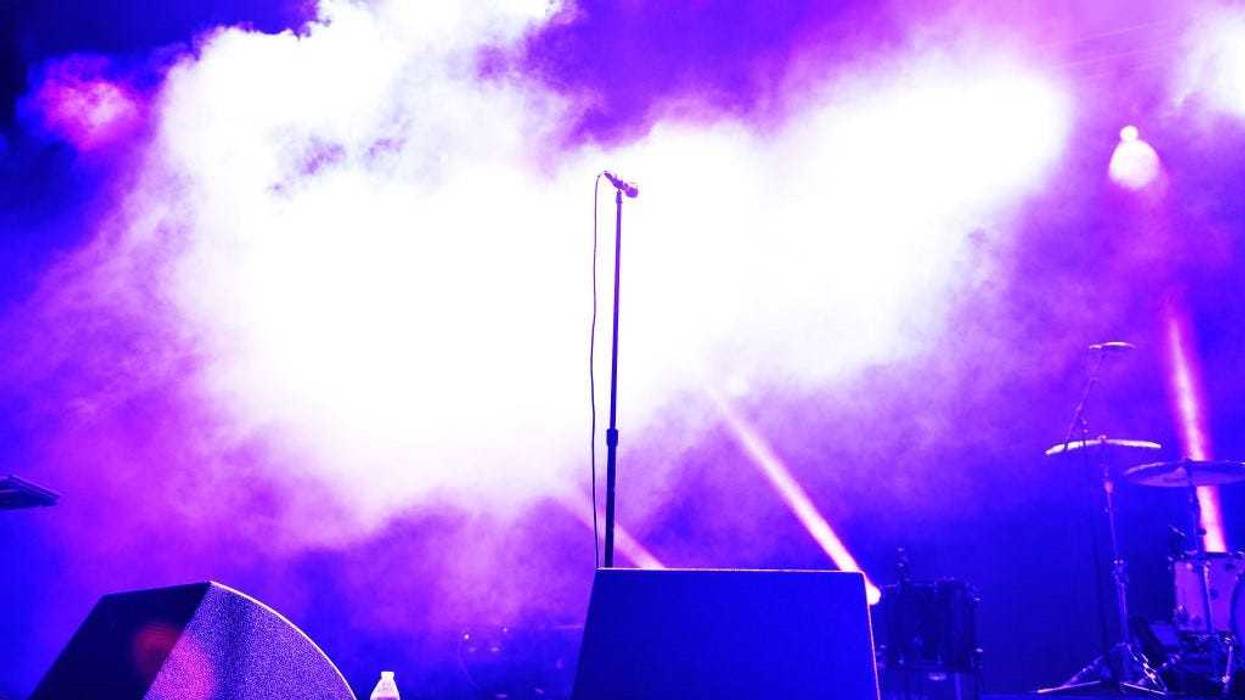 General View of the stage before the Alice Glass performance at the Growlers 6 festival at the LA Waterfront on October 29, 2017 in San Pedro, California.