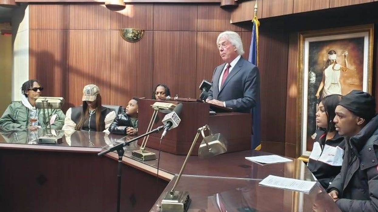 Geoffrey Fieger and family of Porter Burks