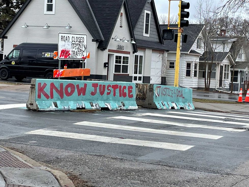 George Floyd square barricades
