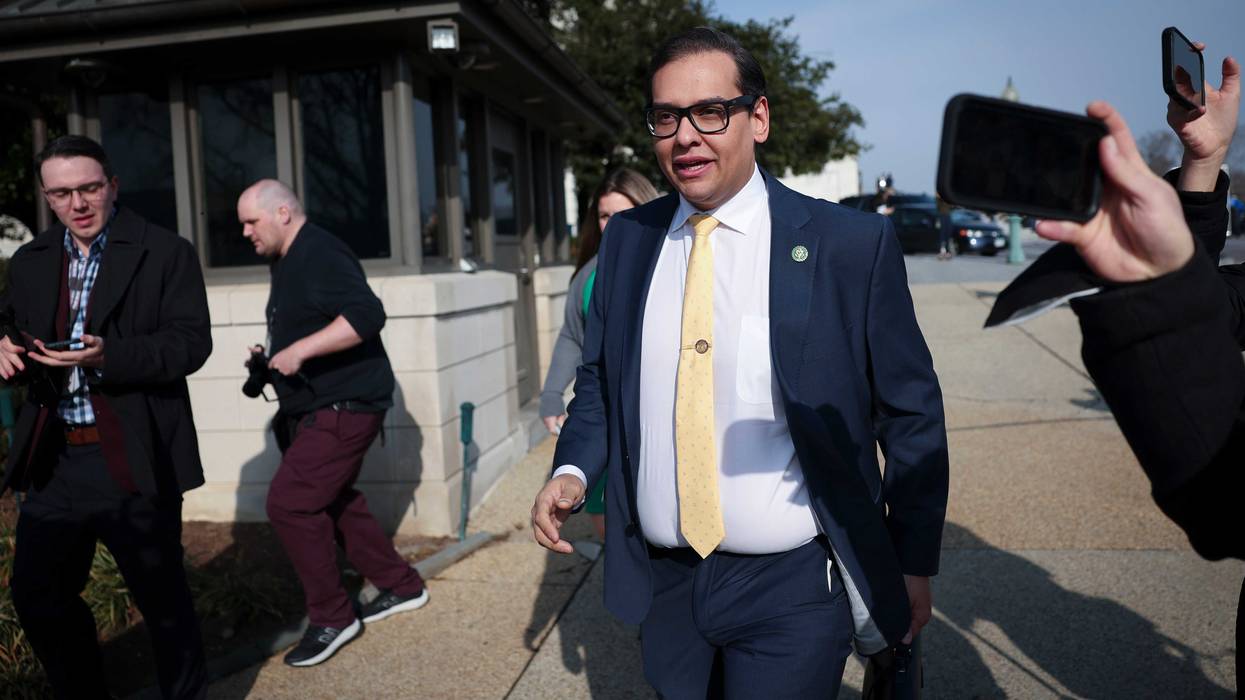 George Santos (R-NY) leaves the U.S. Capitol on January 12, 2023 in Washington, DC. The Nassau County party chairman, Joseph G. Cairo Jr. and other New York Republican officials called on Santos to resign as investigations grow into his finances, campaign spending and false statements on the campaign trail. Santos announced in a tweet that he would not resign.