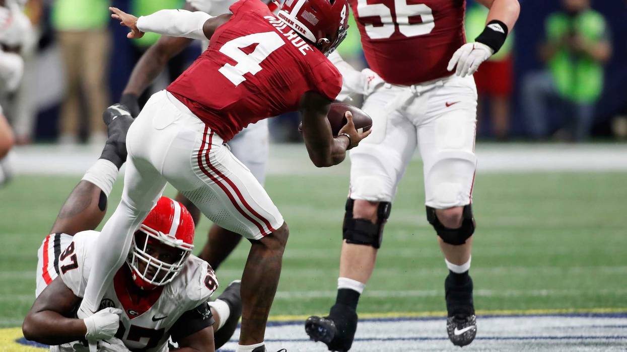 Georgia DL Warren Brinson sacks Alabama QB Jalen Milroe