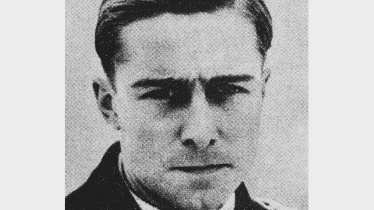 German field officer Joachim Peiper (1915 - 1976) of the Waffen-SS, circa 1940. He is wearing the Iron Cross awarded to him in 1940.