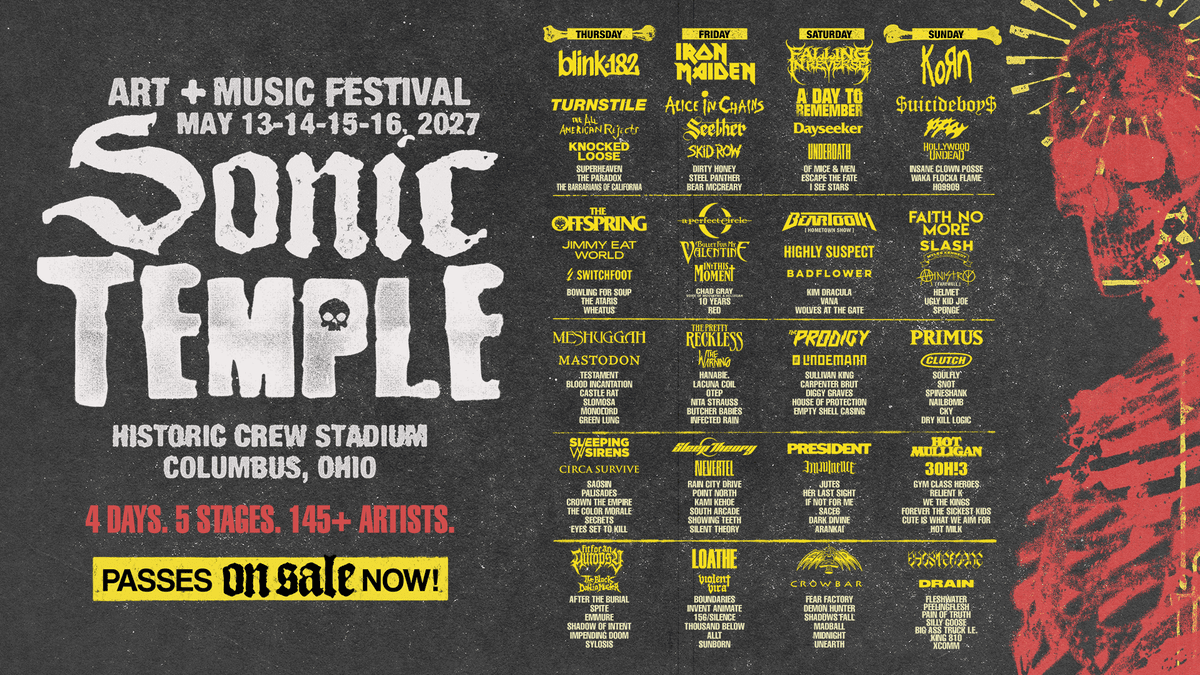 You could win passes to Sonic Temple at Historic Crew Stadium!