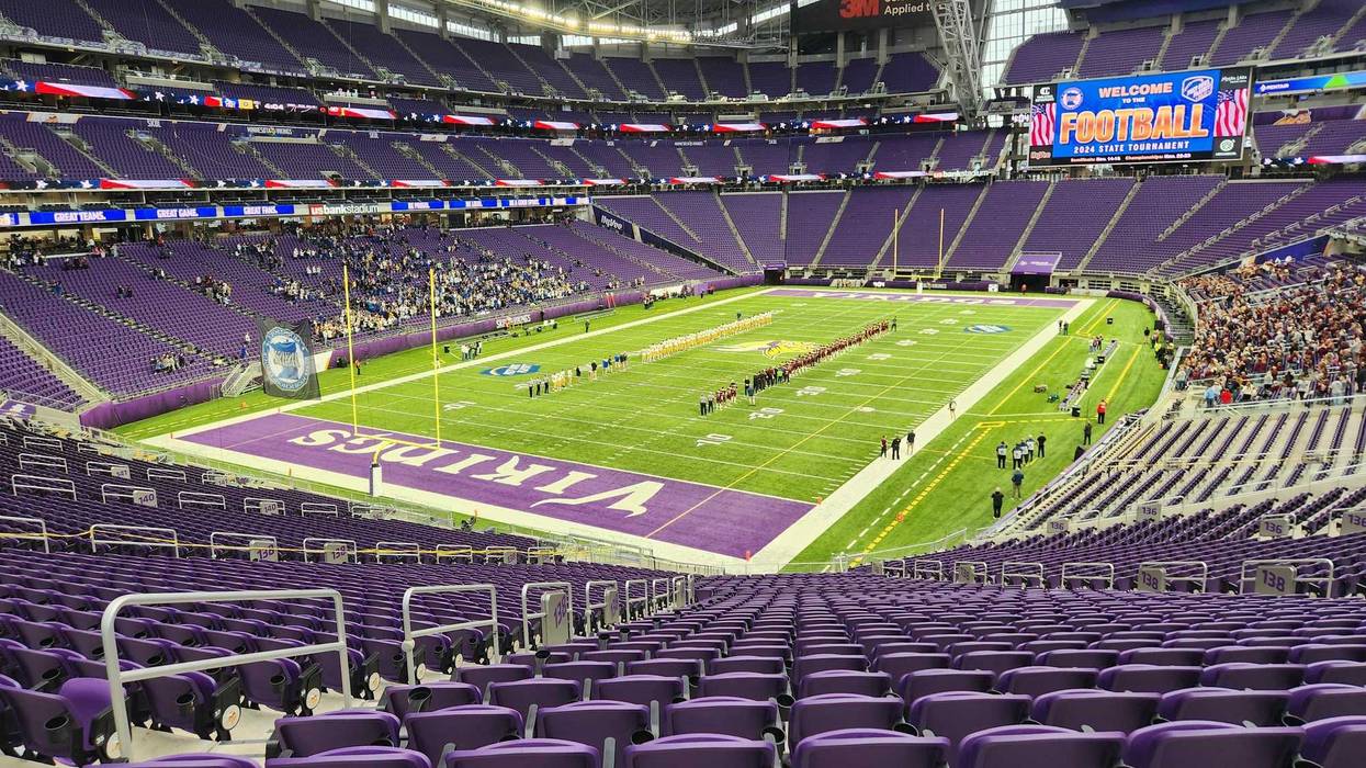 Getting set for two full days of high school football at U.S. Bank Stadium Friday morning.
