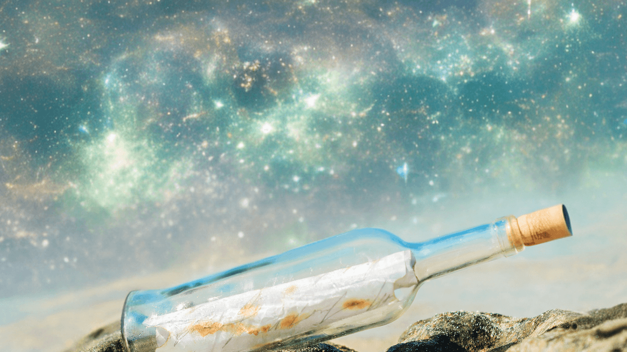 Getty Image of bottle - with space background
