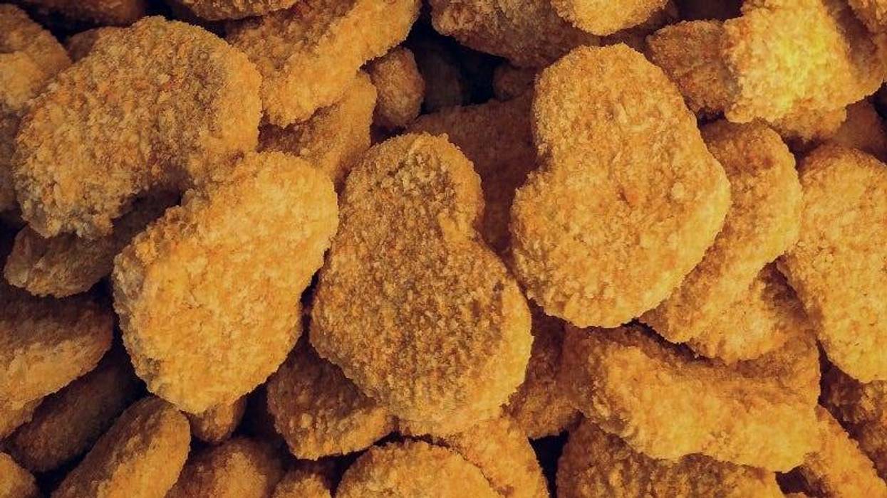 Getty Images Heart-shaped chicken nuggets