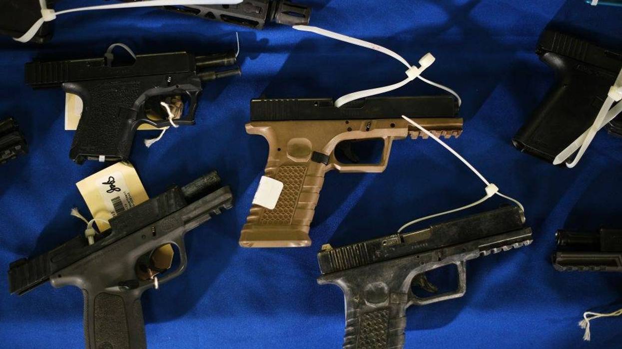 Ghost guns confiscated by the D.C. Metropolitan Police Department.