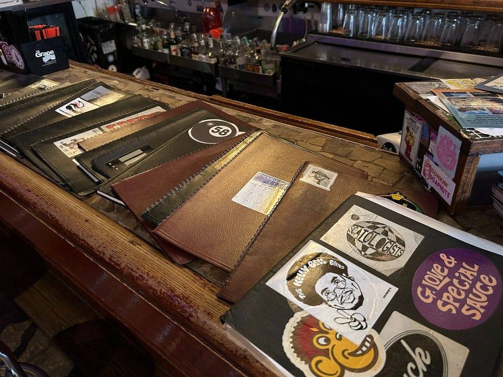 Gig logs kept by The Grape Room