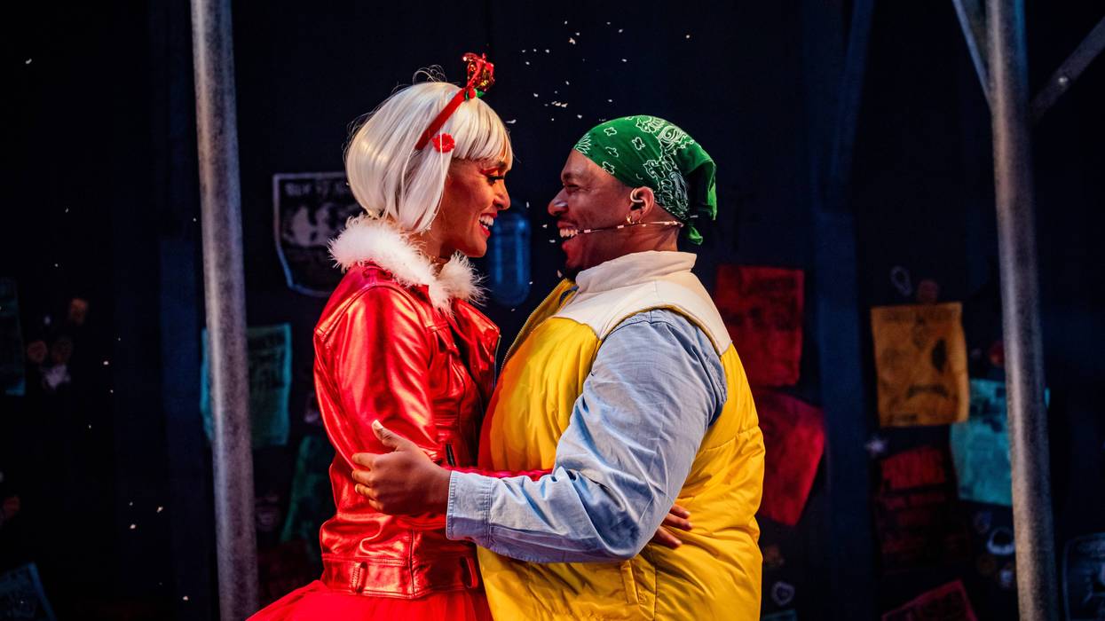Gilbert D. Sanchez (Angel Dumott Schunard) and Rajeer Alford (Tom Collins) in Arden Theatre Company's 2025 production of "RENT."