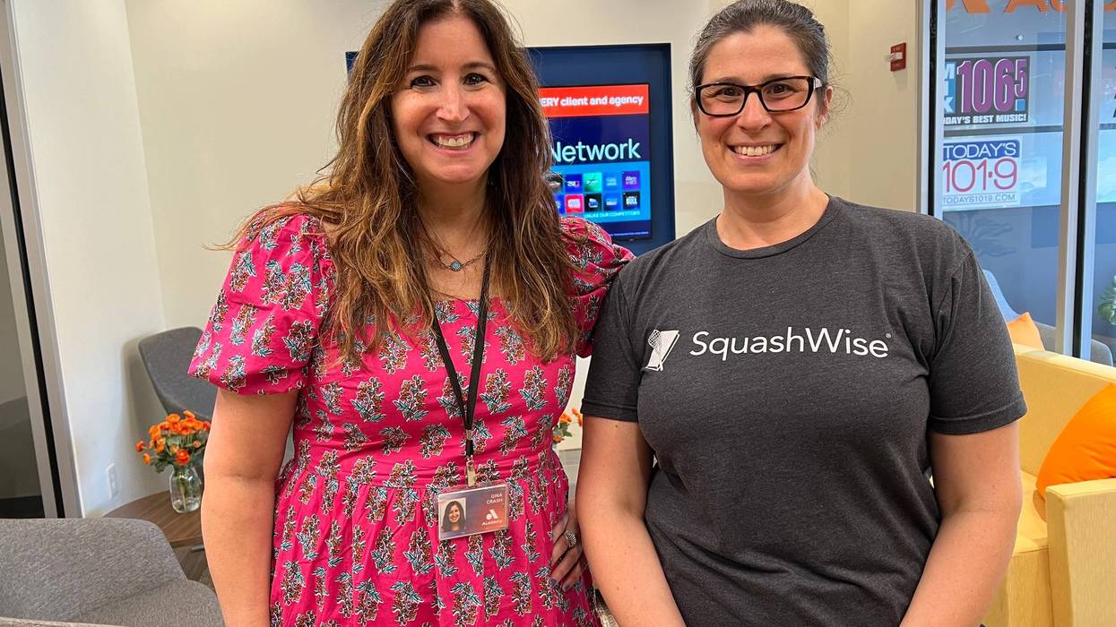Gina Crash with Baltimore SquashWise Co-Founder & Executive Director Abby Markoe