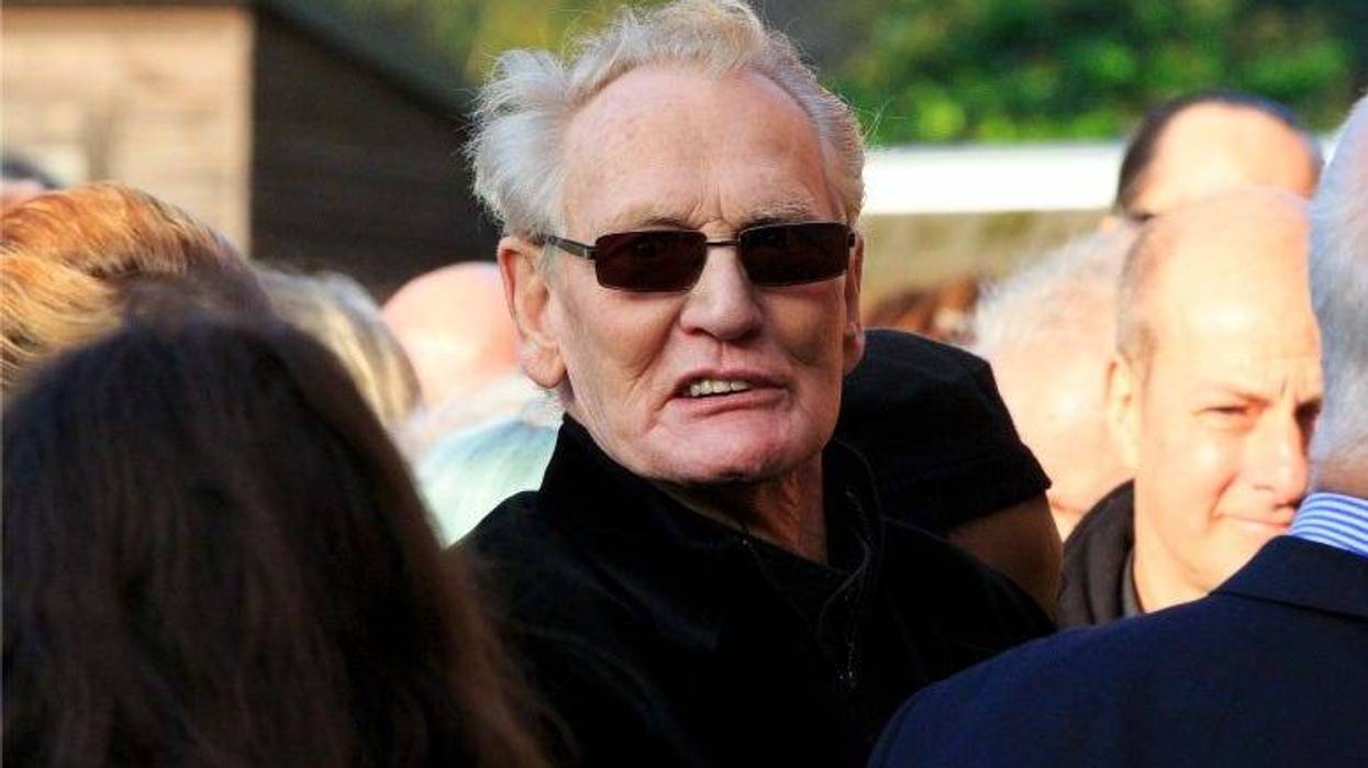 Ginger Baker attends the funeral of Jack Bruce