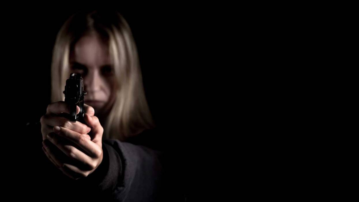 Girl with gun
