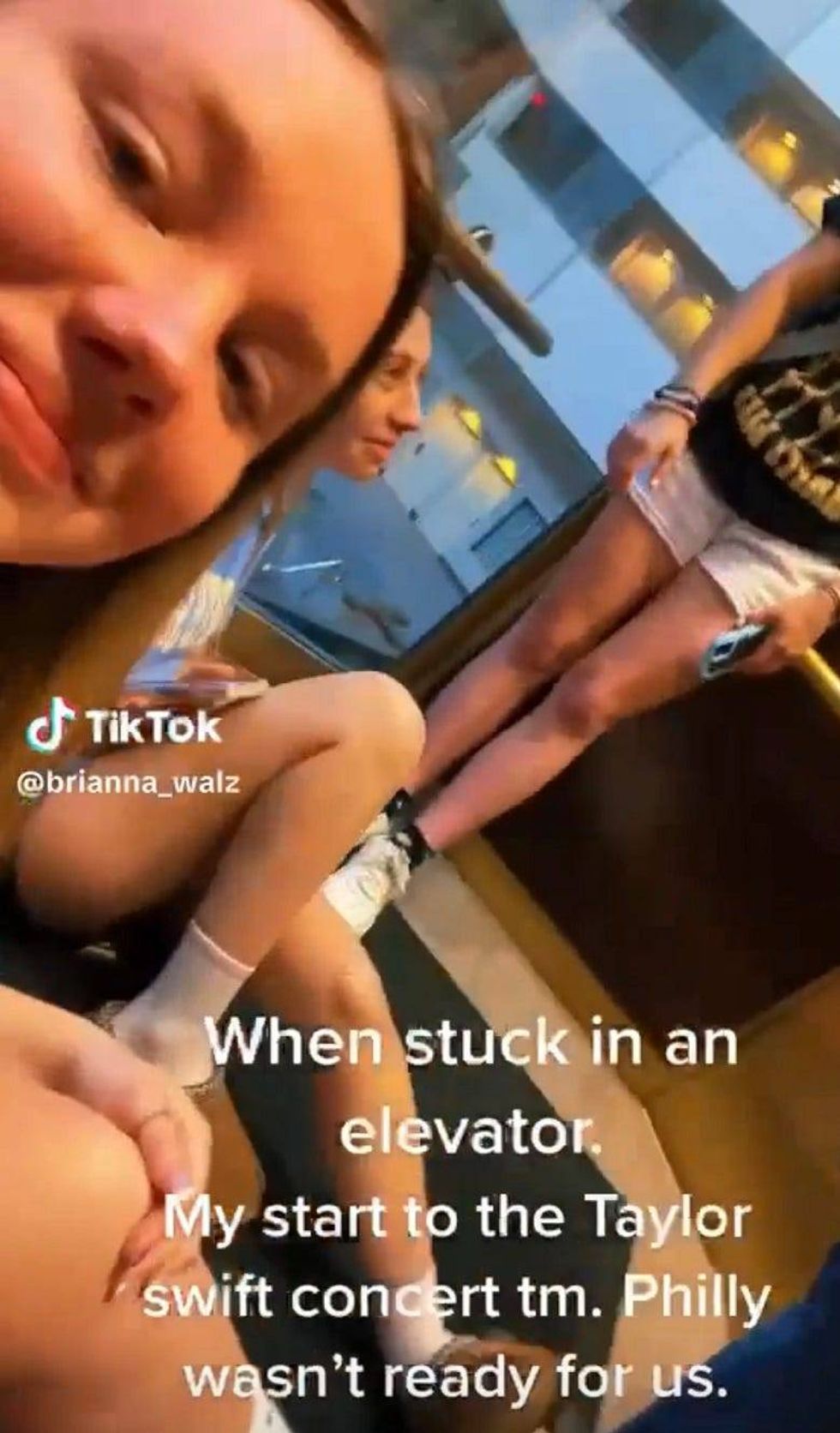 girls stuck in elevator