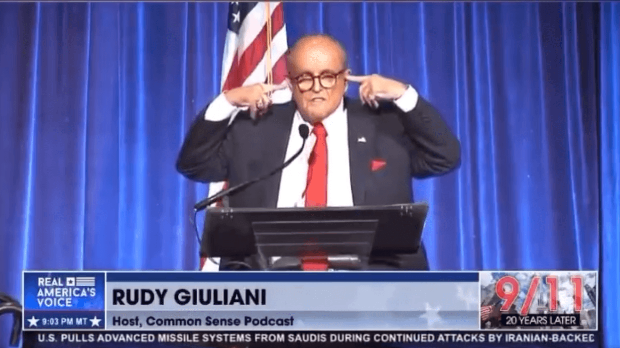 Giuliani during speech